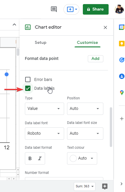 how to find slope on google sheets b.7