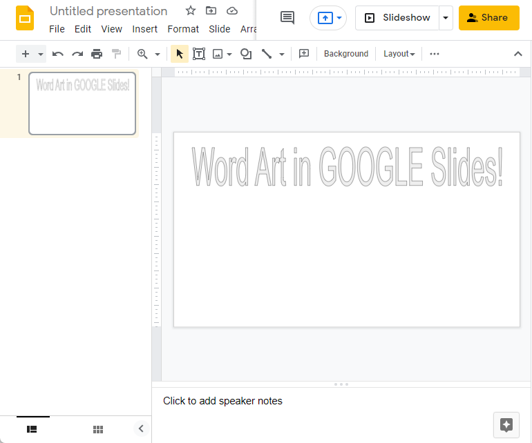 what is word art in google slides 3