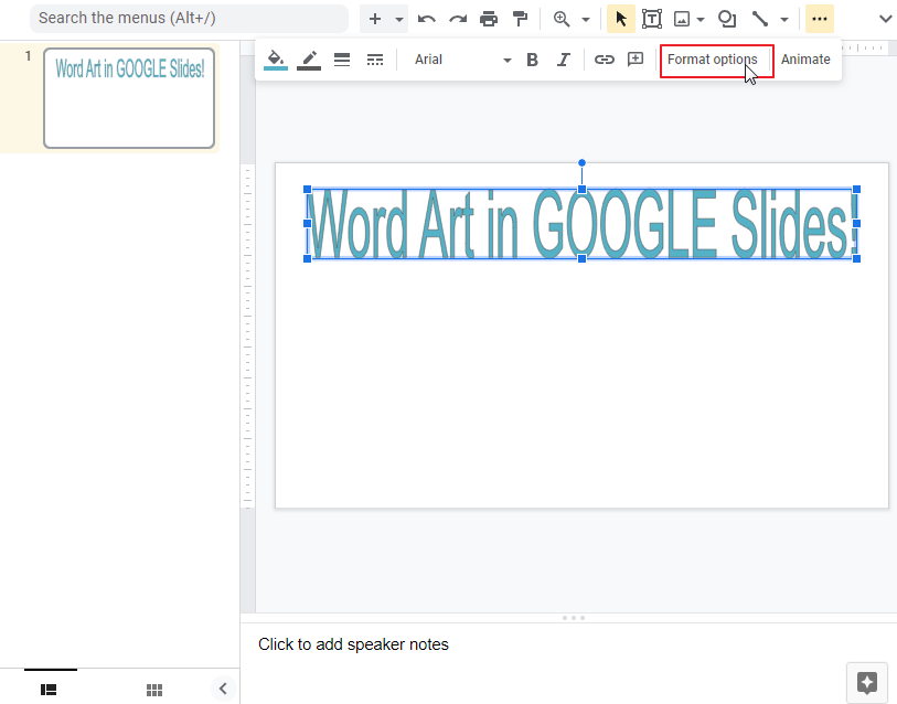what is word art in google slides 7
