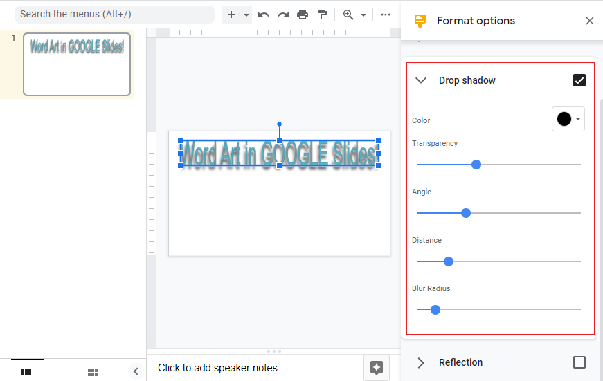 what is word art in google slides 9