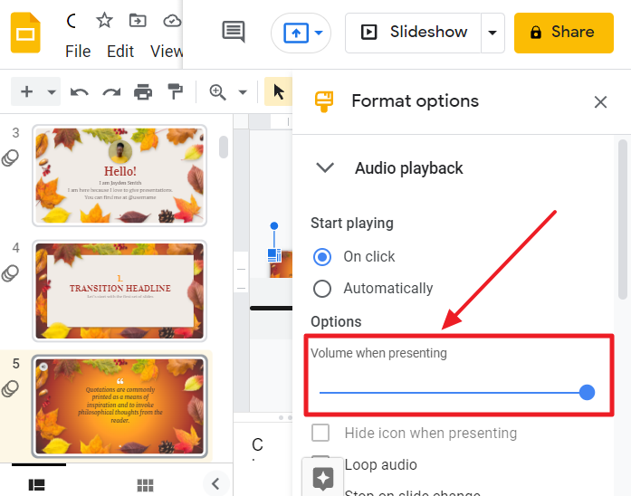 How to add audio to google slides 10