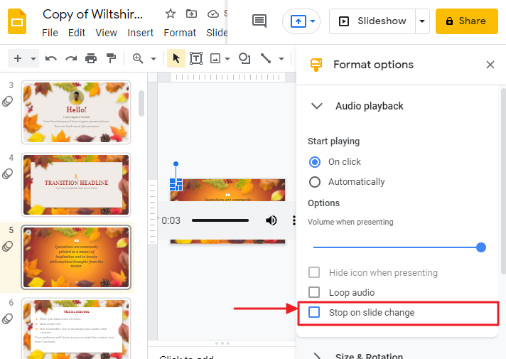 How to add audio to google slides 12