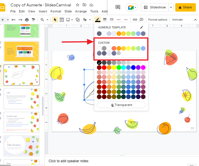 How to draw on google slides 6