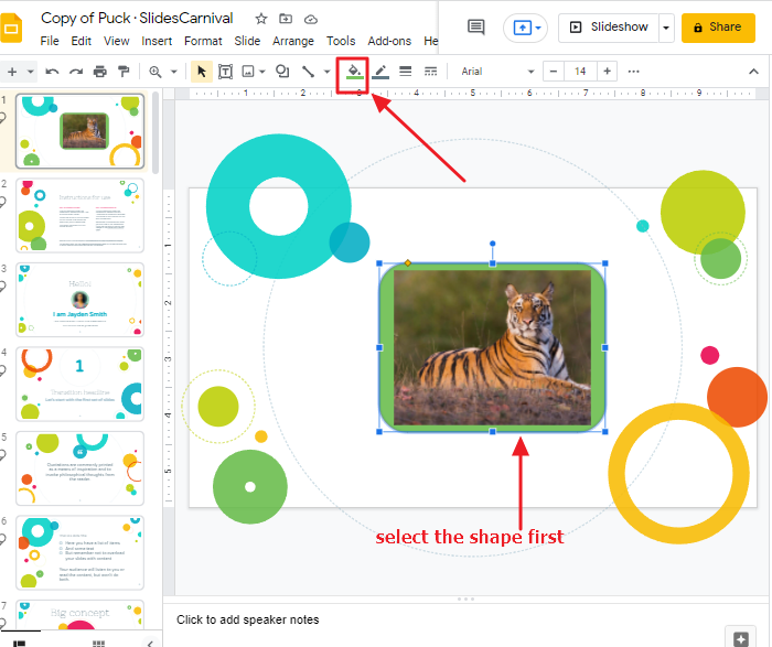 How to frame an image in google slides 14