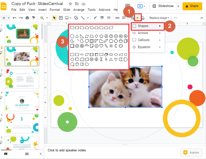 How to frame an image in google slides 23