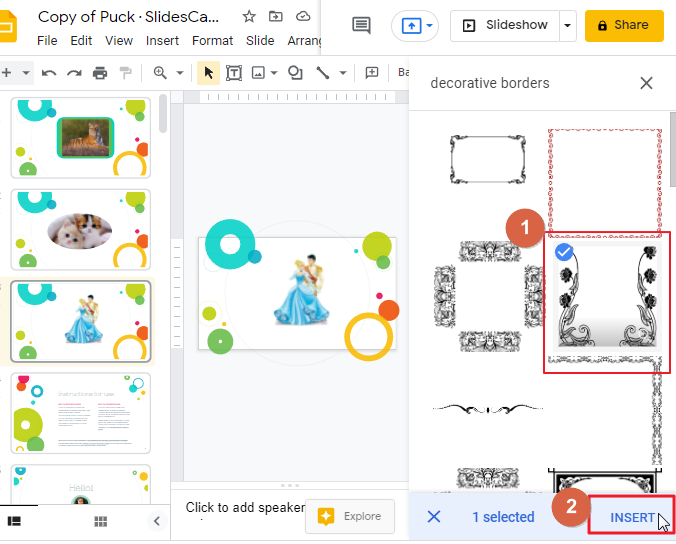 How to frame an image in google slides 28