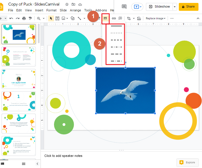 How to frame an image in google slides 4