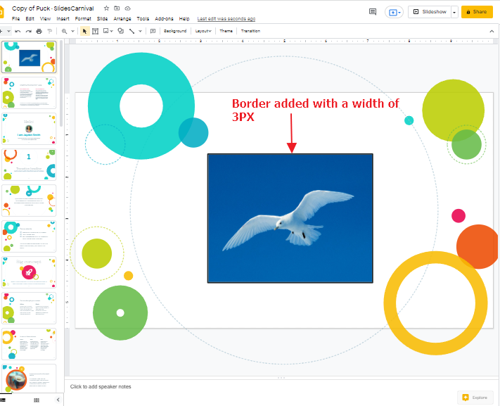 How to frame an image in google slides 5