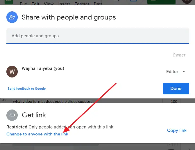 How to get the link for a google slide 12