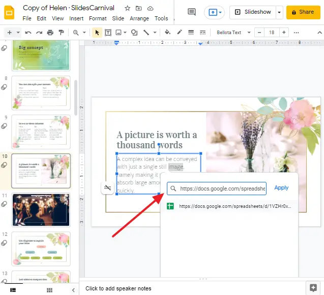 How to get the link for a google slide 13