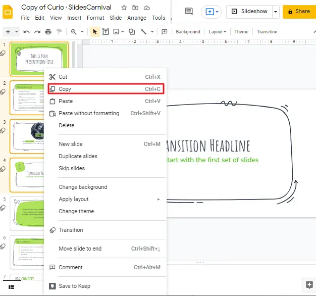 How to get the link for a google slide 15