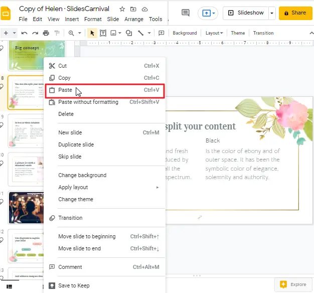 How to get the link for a google slide 16