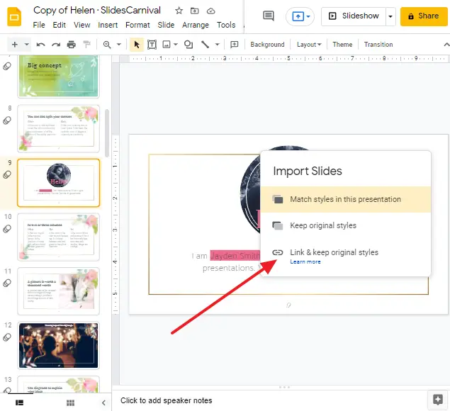 How to get the link for a google slide 17