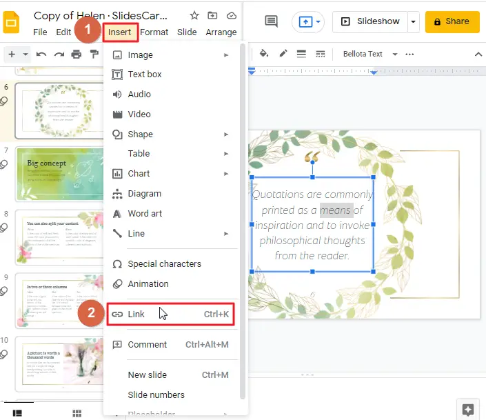How to get the link for a google slide 3