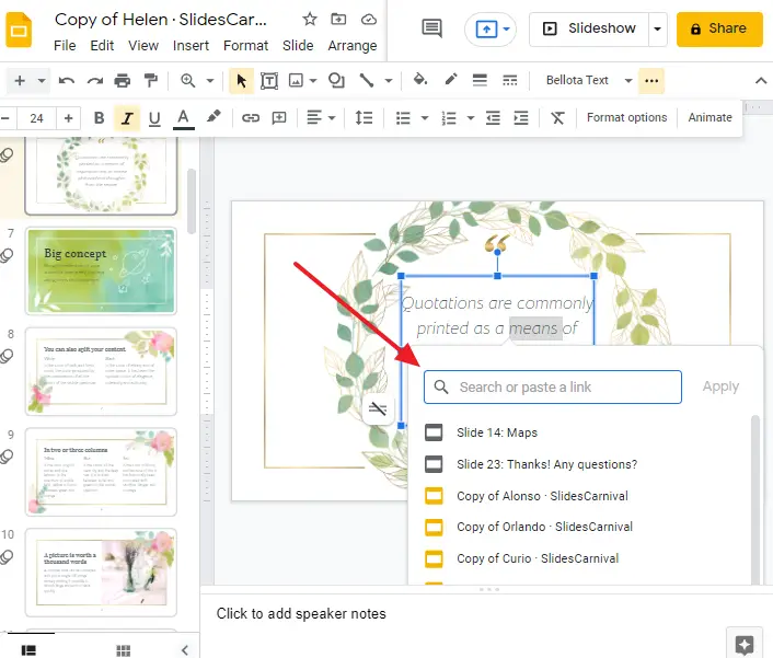 How to get the link for a google slide 4