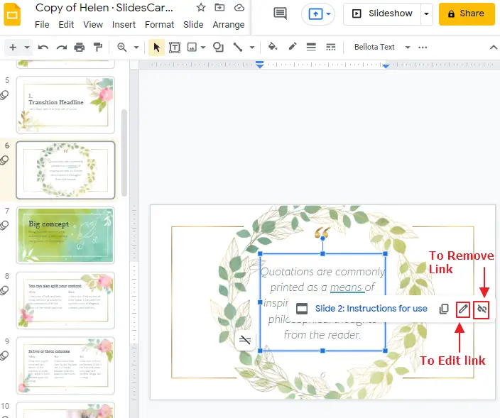 How to get the link for a google slide 9