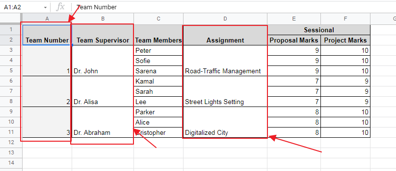 How to merge cells in Google Sheets 14