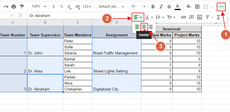 How to merge cells in Google Sheets 16