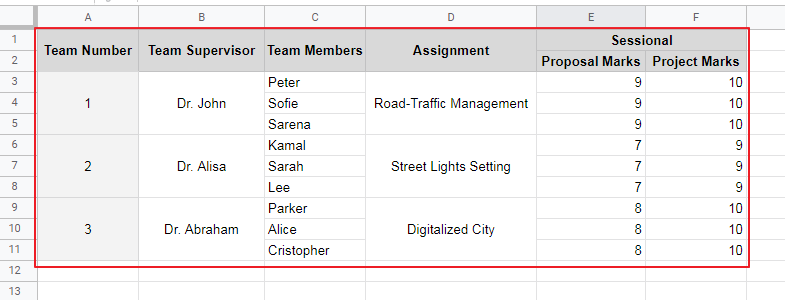 How to merge cells in Google Sheets 22