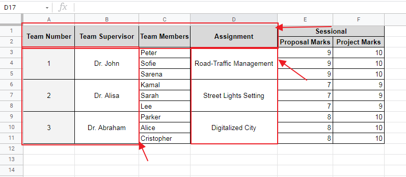 How to merge cells in Google Sheets 26