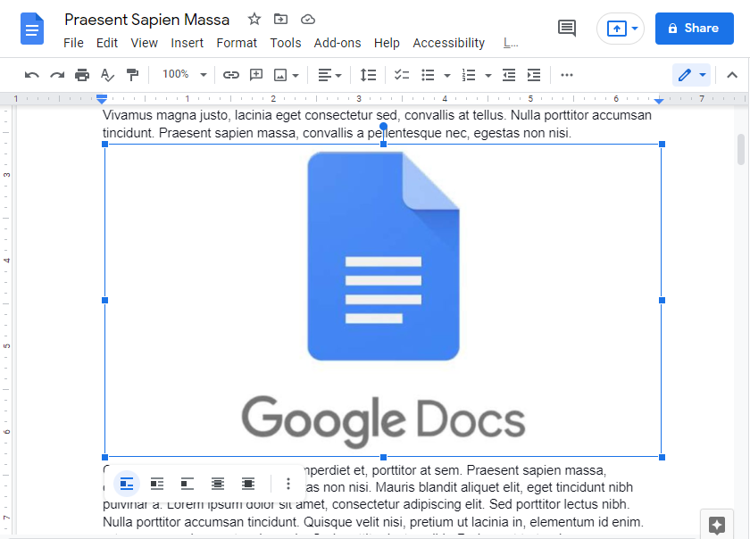 How to mirror an image in google docs 1