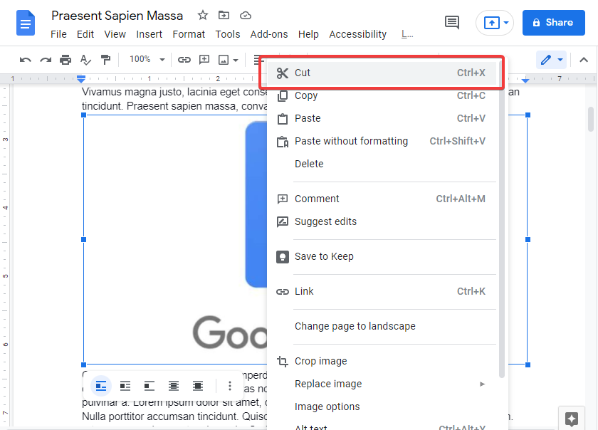 How to mirror an image in google docs 2