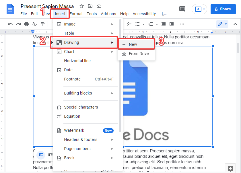 How to mirror an image in google docs 3