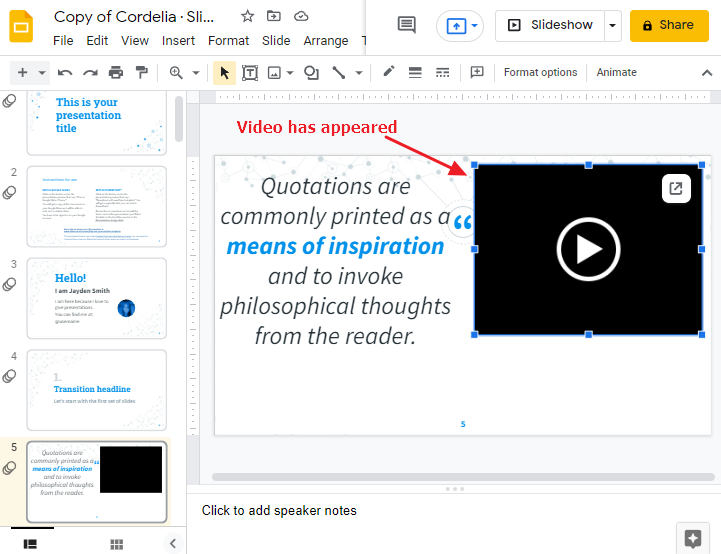 How to put a video in google slides 15