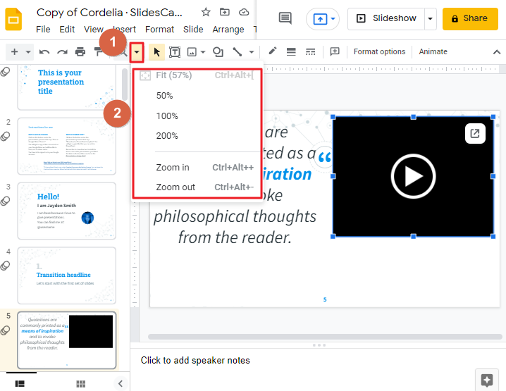 How to put a video in google slides 16
