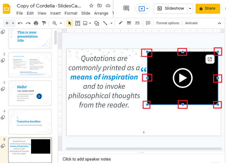 How to put a video in google slides 17