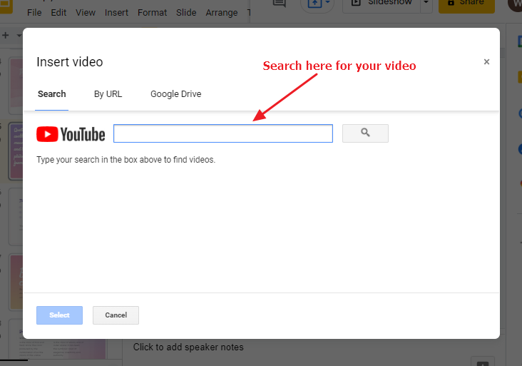 How to put a video in google slides 3