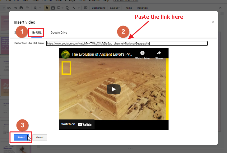 How to put a video in google slides 5