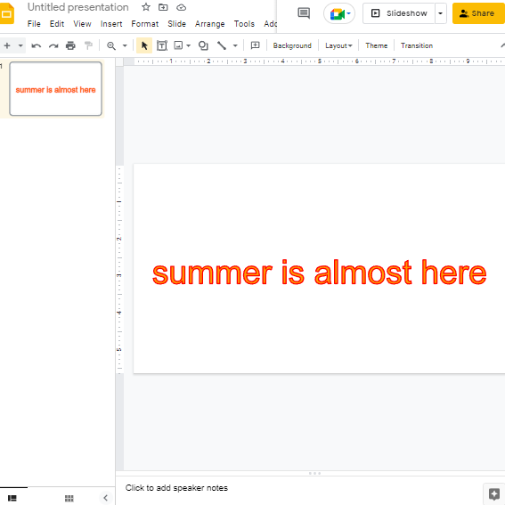 How to put an outline on text in google slides 11