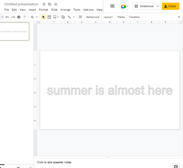 How to put an outline on text in google slides 4