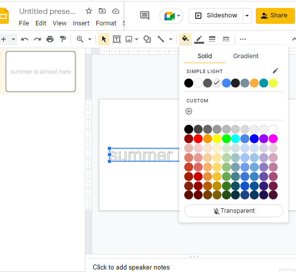 How to put an outline on text in google slides 6