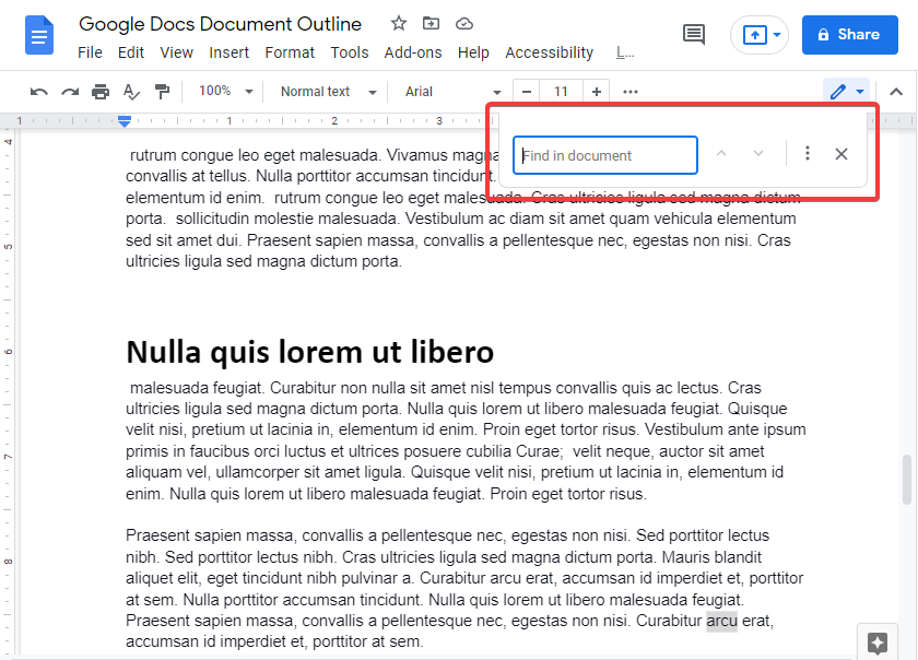 How to search for a word in google docs 5