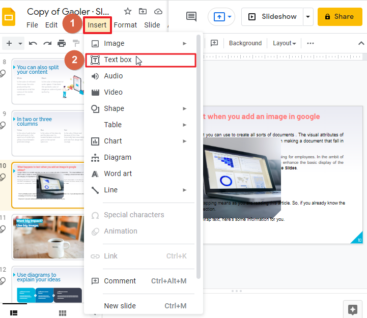 How to wrap text in google slides 4