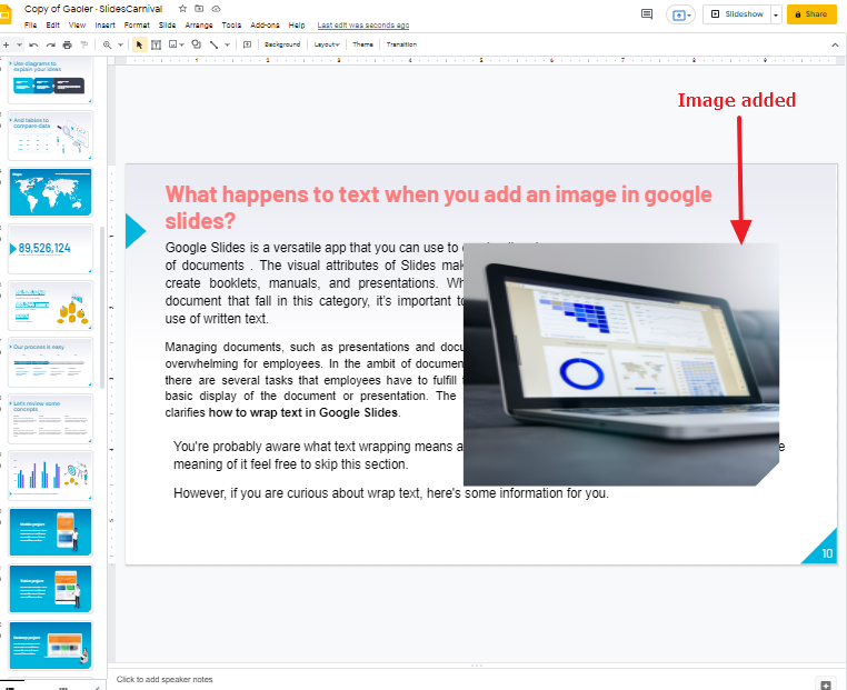 How to wrap text in google slides 6