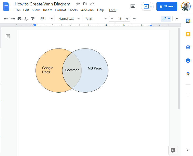 create a venn diagram in google docs 2