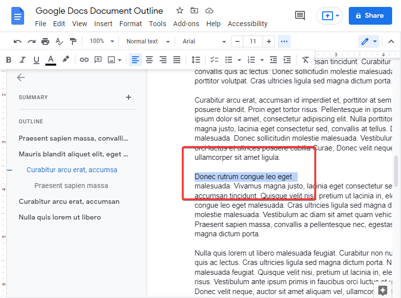 how to add a document outline in google docs 4