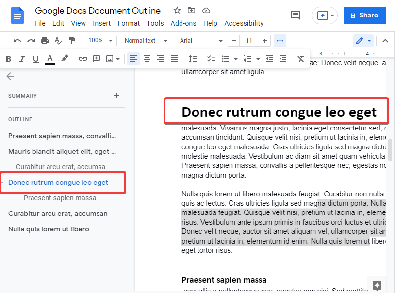 how to add a document outline in google docs 6
