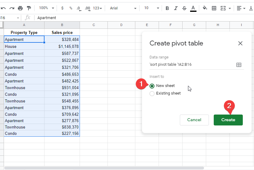 how to sort pivot table in google sheets 3.2