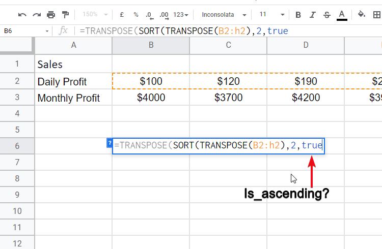 how to sort rows in google sheets 3.4