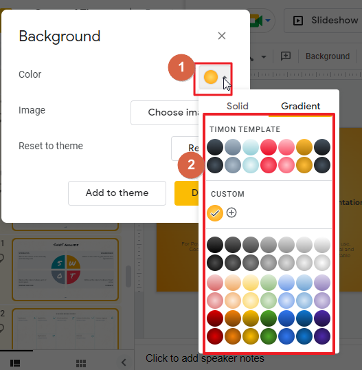 How to change theme colors in google slides 16