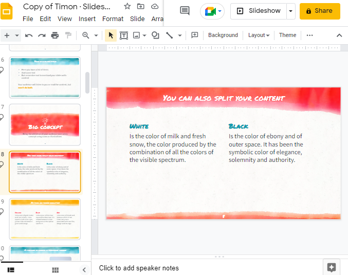 How to change theme colors in google slides 18