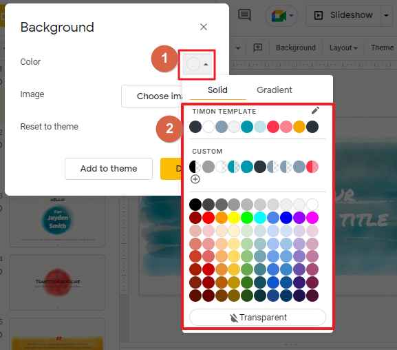 How to change theme colors in google slides 21