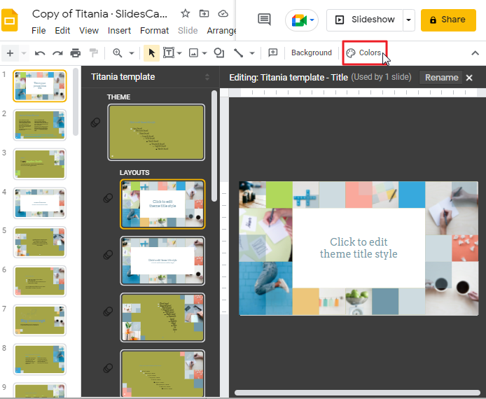 How to change theme colors in google slides 3