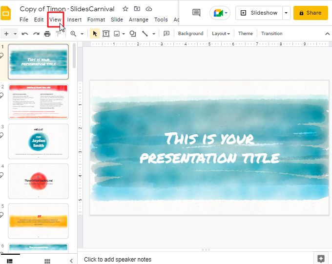 How to change theme colors in google slides 32