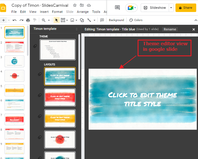 How to change theme colors in google slides 34