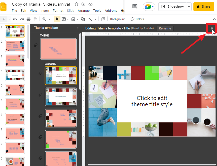 How to change theme colors in google slides 8